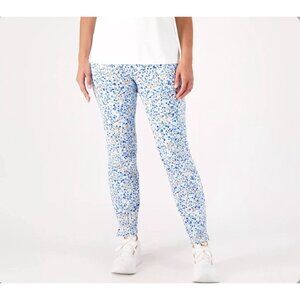 Susan Graver Weekend Printed Premium Stretch Slim Pants 4XP Confetti A567190